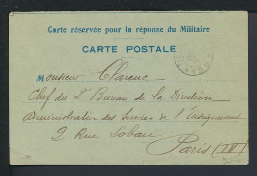 Frankreich karte militärpost - frankreich,