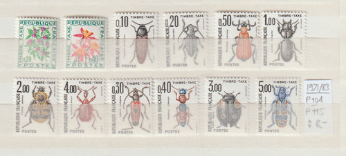 Frankreich posten portomarken - posten,