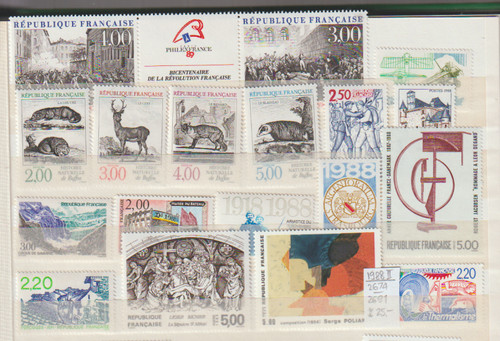 Frankreich posten aus 1988 - posten,