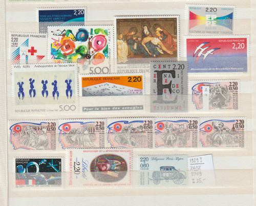 Frankreich posten aus 1989 - posten,